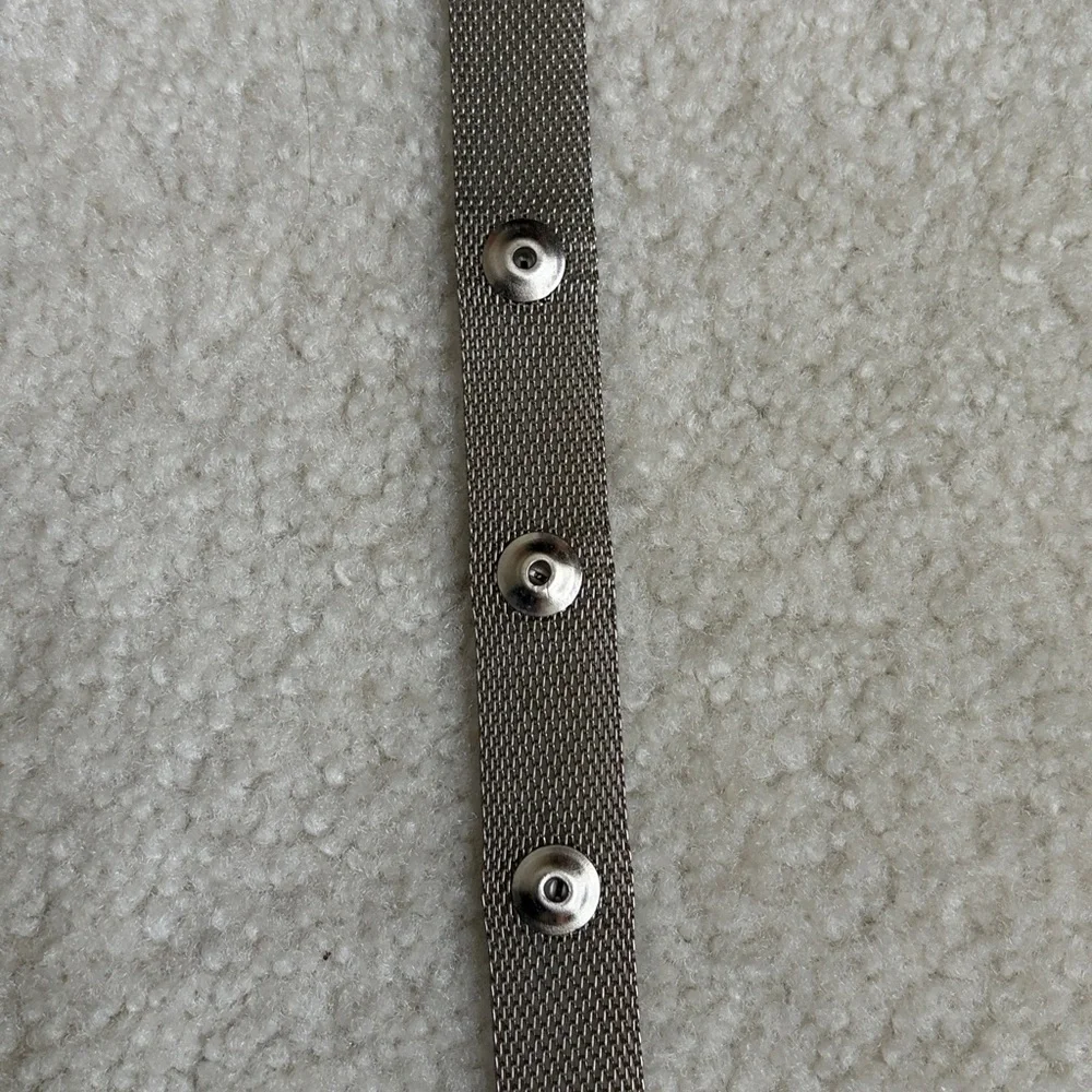 Women's Silver Mesh Belt - Classic Metal Buckle